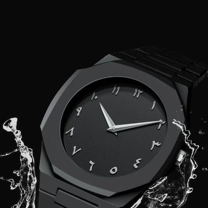 ShadowCraft – Elegant Black Steel Watch